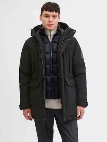 JACK & JONES Overgangsparka i sort: forside
