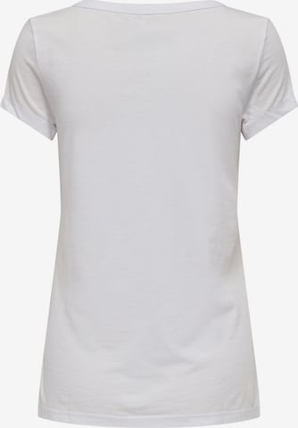 ONLY - Camiseta 'WRONGLY' en blanco