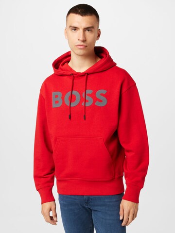 Felpa di BOSS in rosso: frontale