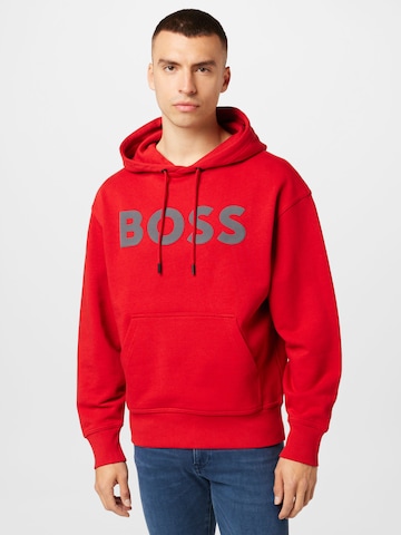 Sweat-shirt BOSS en rouge : devant