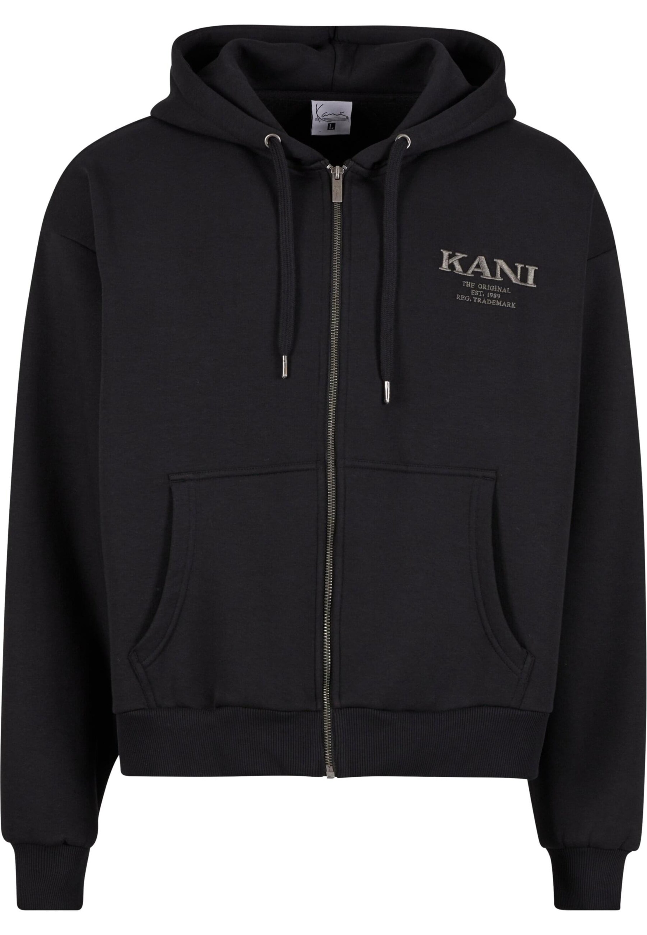 Karl Kani Giacca di felpa Retro Rhinestone in Nero ABOUT YOU