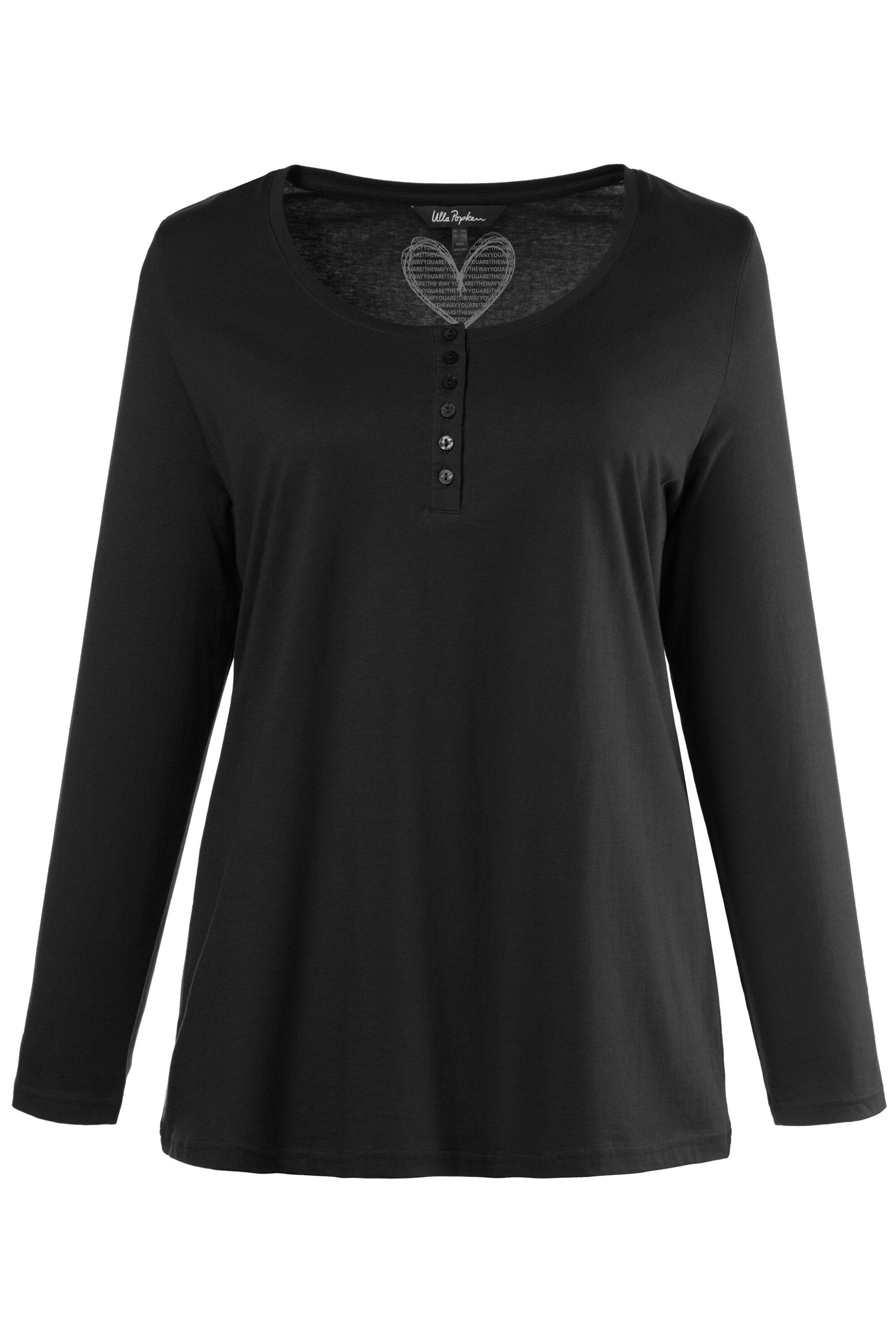 Ulla Popken Shirt in Schwarz: Vorderseite