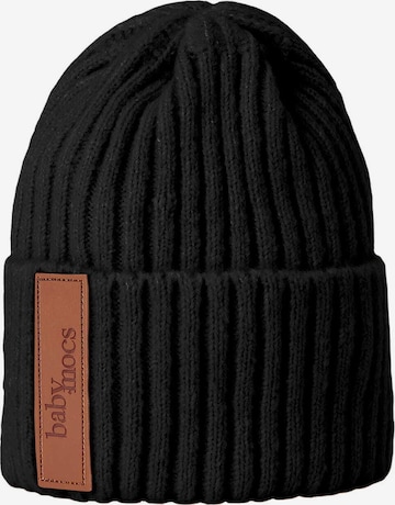 BabyMocs Beanie in Black: front