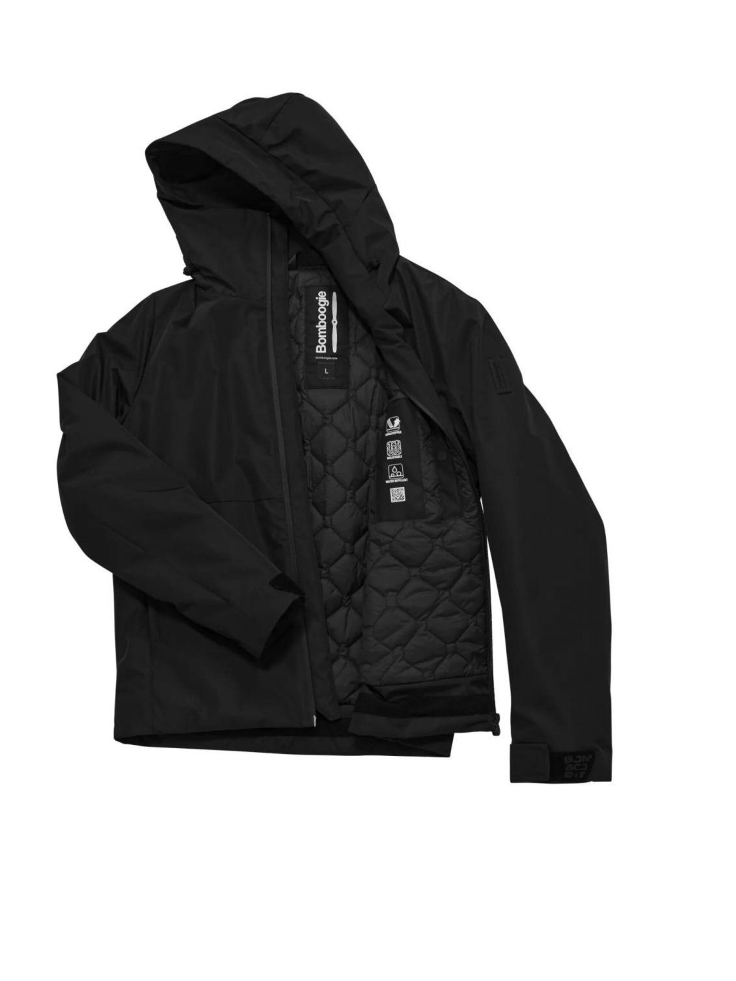 BOMBOOGIE Between-season jacket in Black