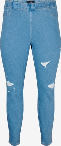 Skinny Jeggings 'JTALIA' Zizzi en bleu : devant