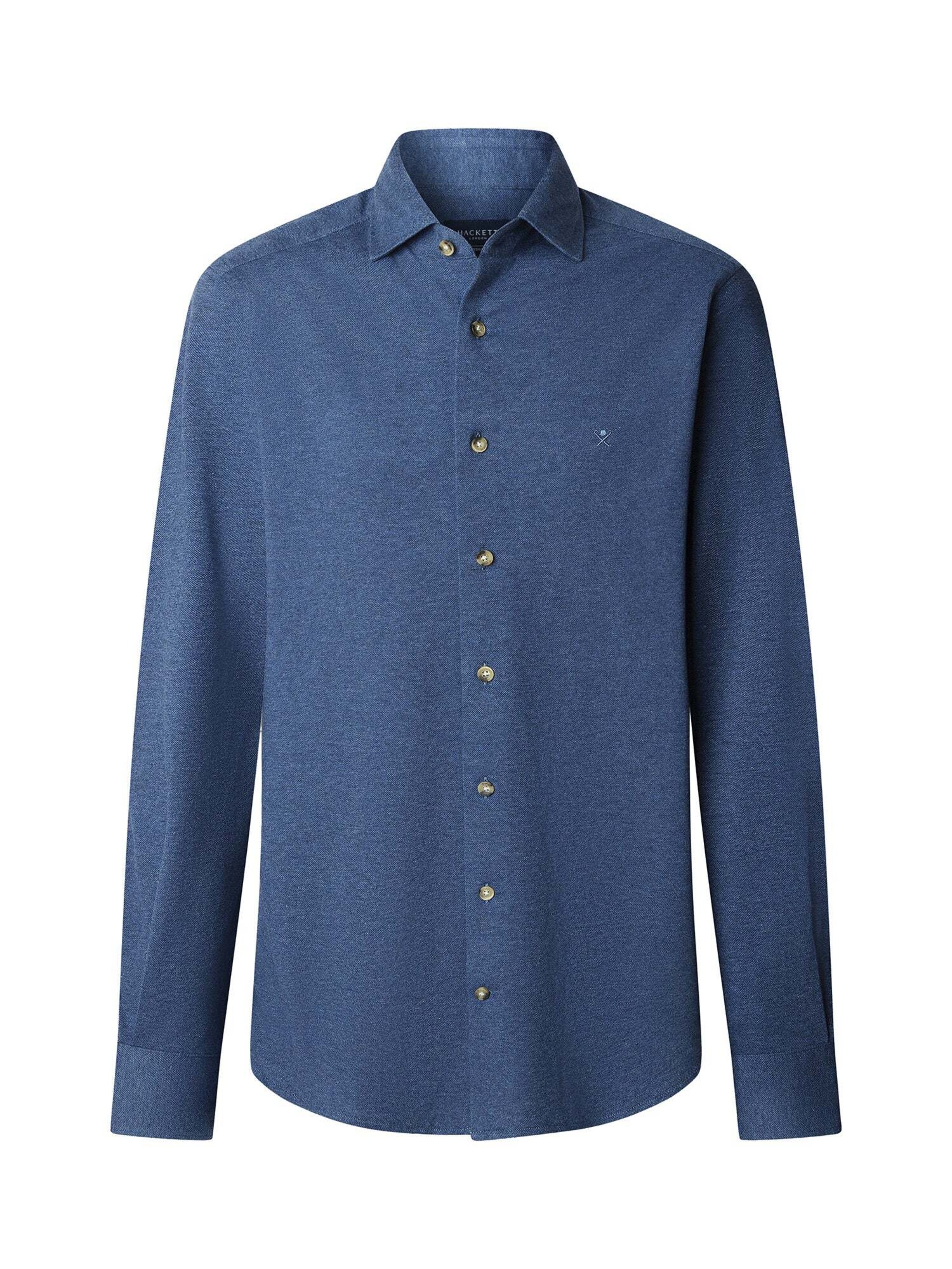 Hackett London Slim fit Overhemd in Blauw: voorkant