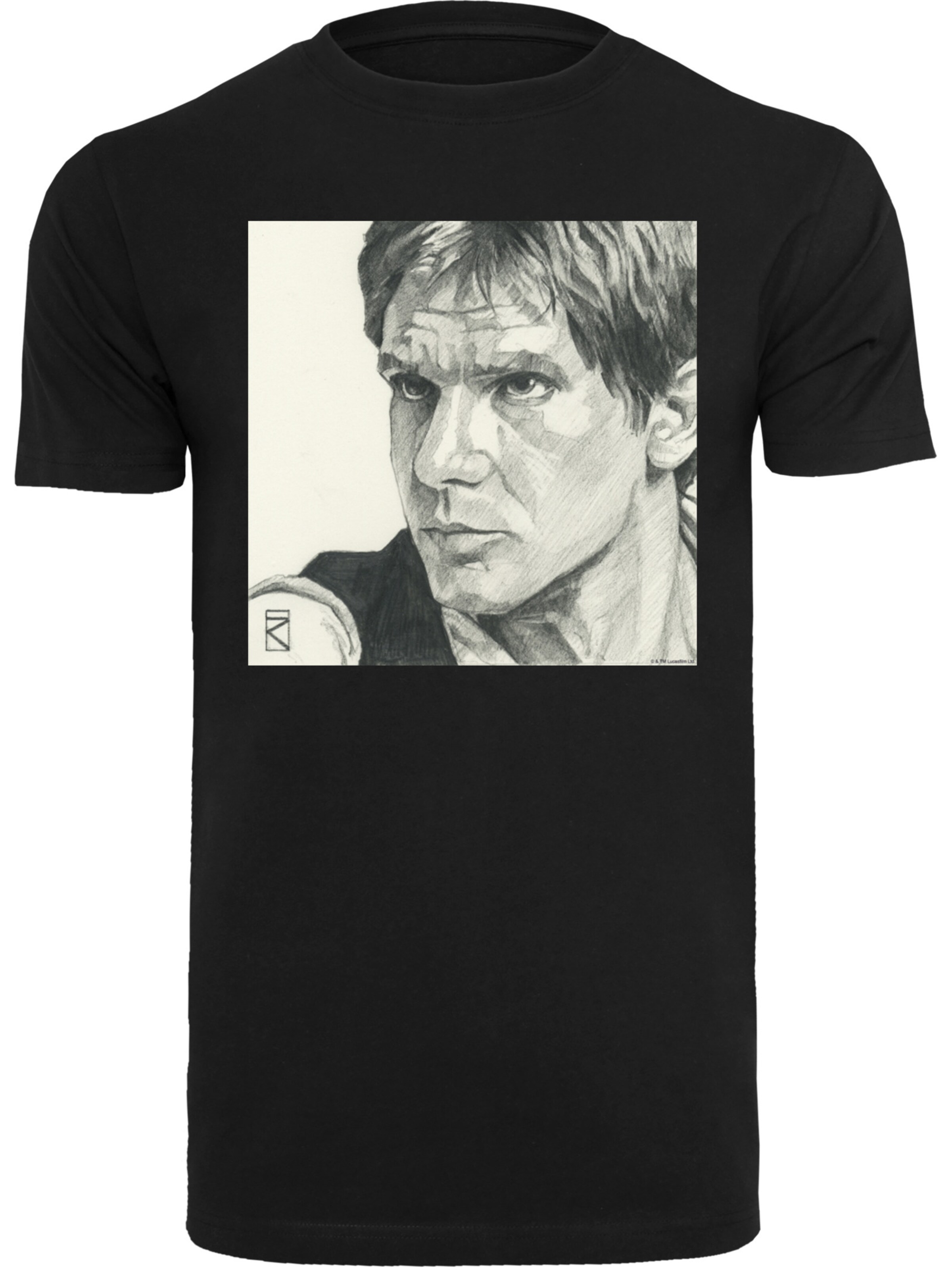 F4NT4STIC Shirt 'Star Wars ' in Zwart: voorkant
