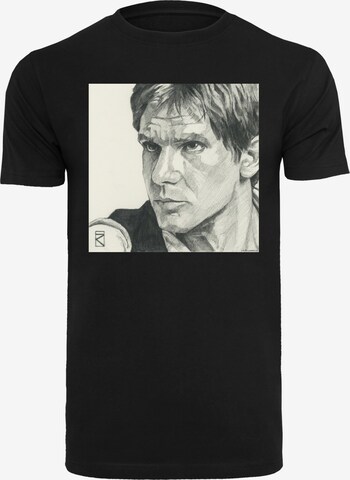 T-Shirt 'Star Wars Han Solo' F4NT4STIC en noir : devant