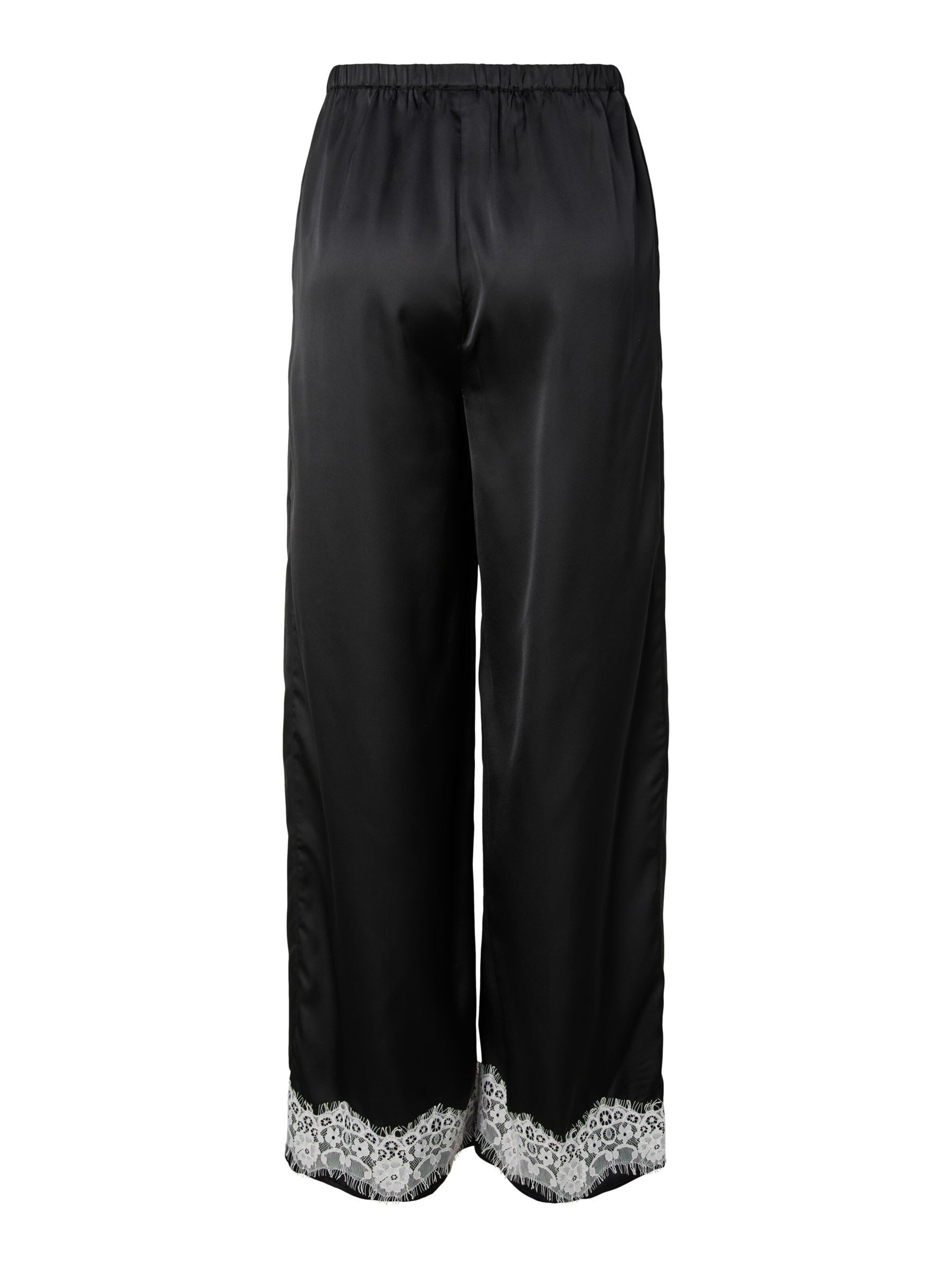 PIECES Wide leg Broek 'PCAriel' in Zwart