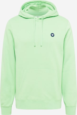 WOOD WOOD Sweatshirt 'Ian' in Groen: voorkant