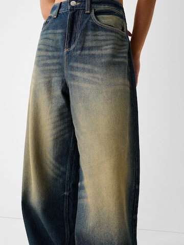 Bershka Wide Leg Jeans i blå