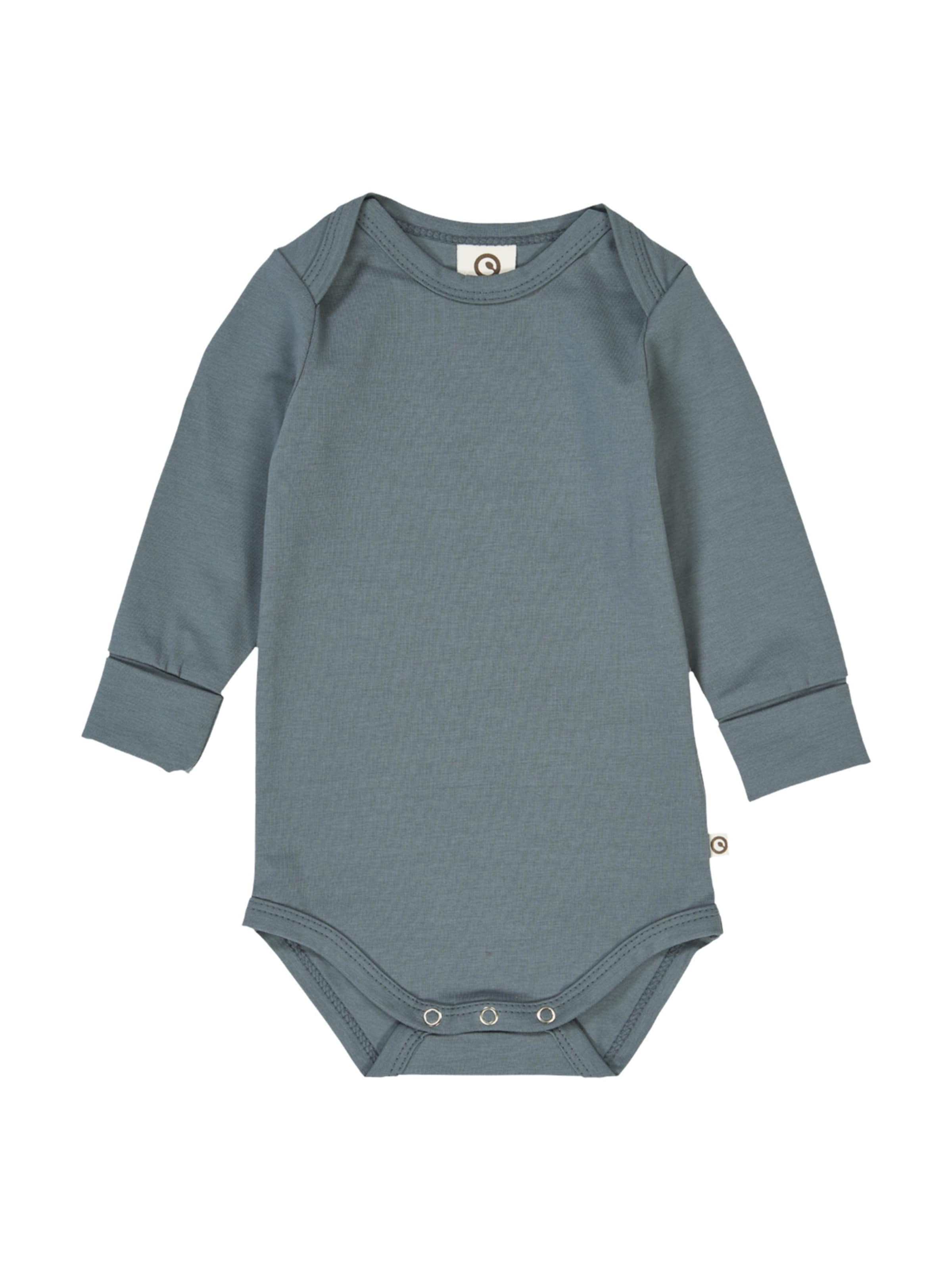 Tutina / body per bambino di Müsli by GREEN COTTON in blu: frontale