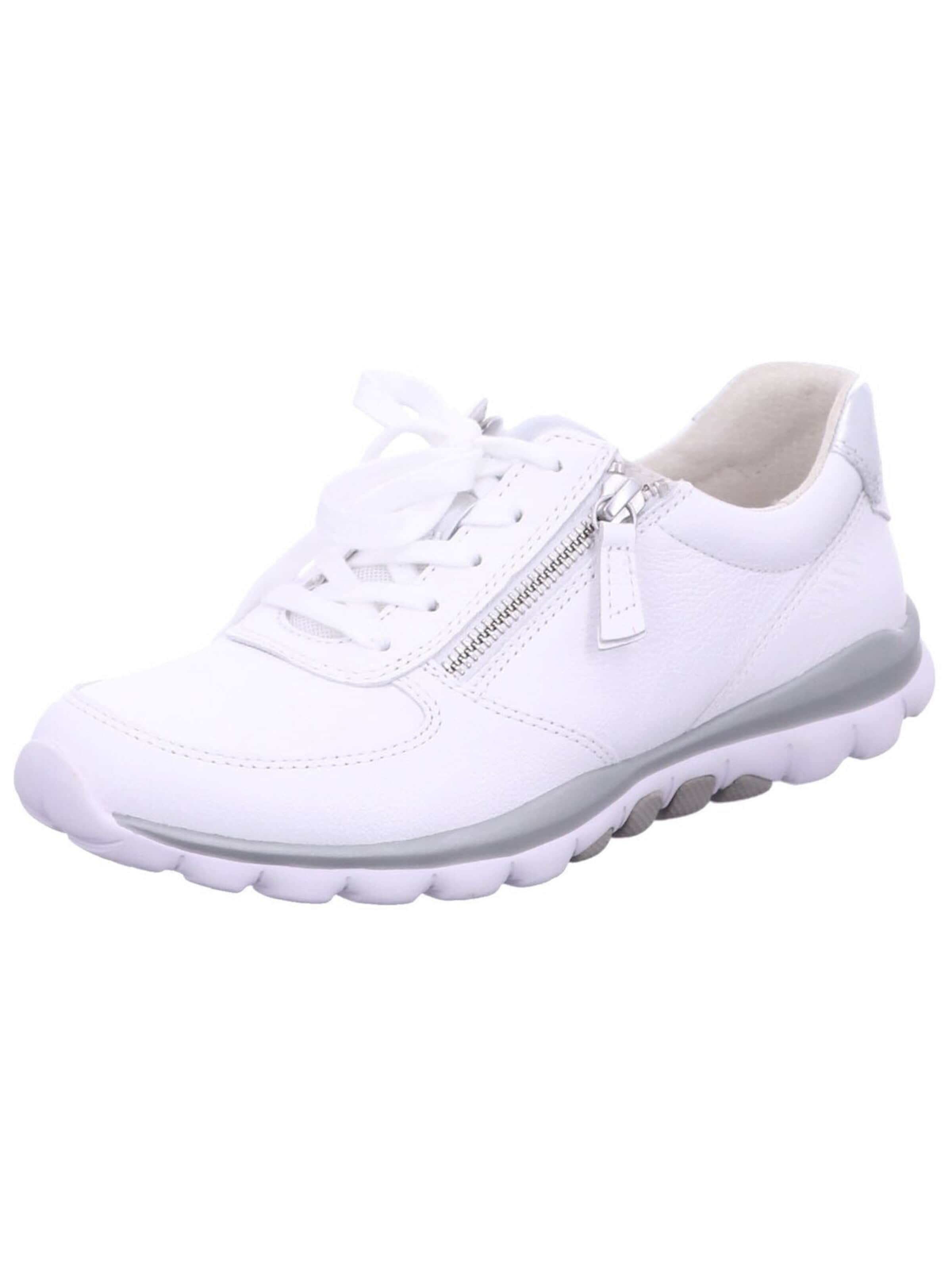 Gabor Comfort Sneakers 'Komfort Schnürschuh Damen 66.968 51 Echtleder in weiß' in White: front