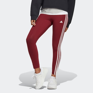 ADIDAS SPORTSWEAR Skinny Workout Pants 'Essentials' in Red: front