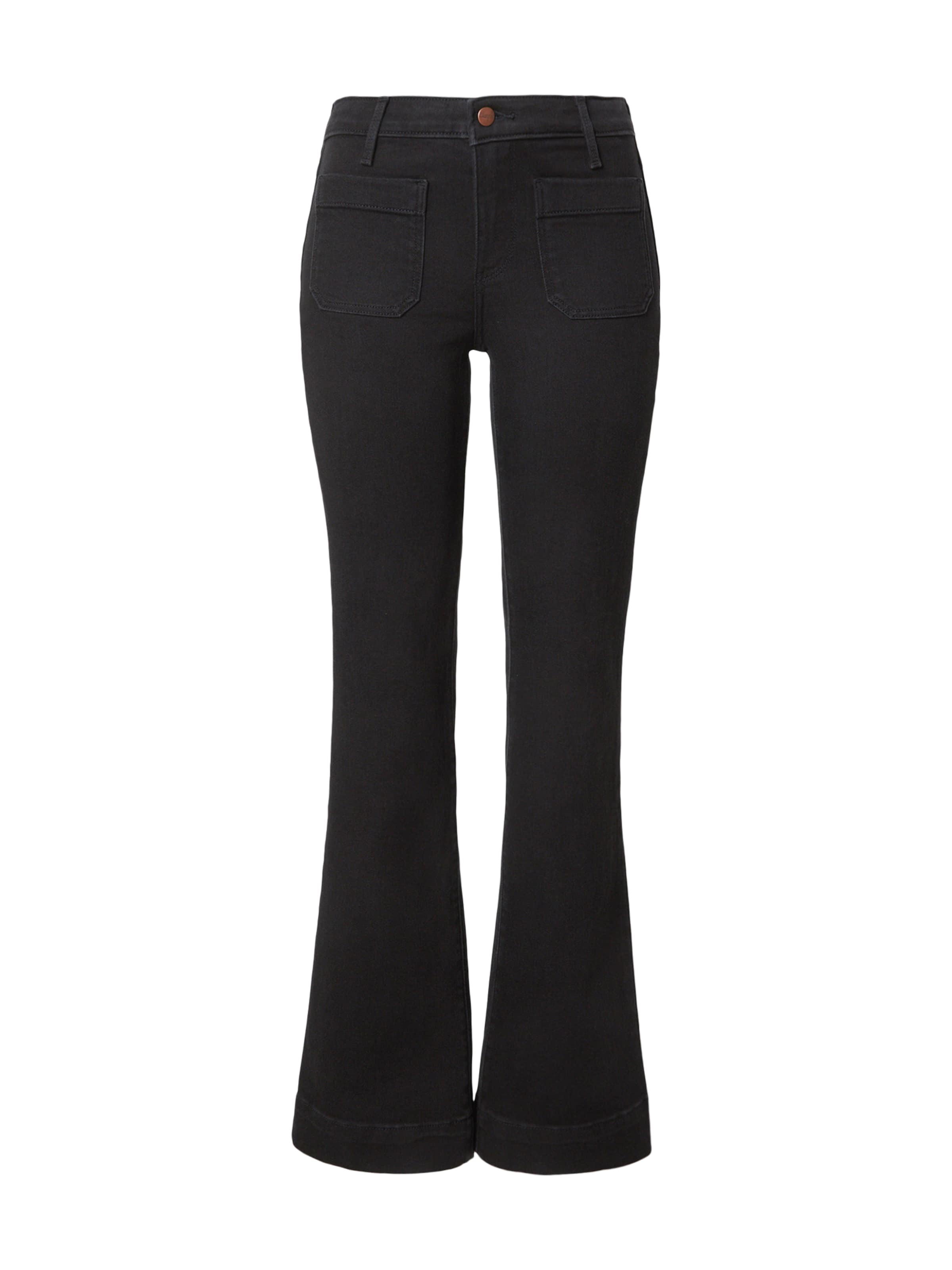 évasé Jean WRANGLER en noir : devant