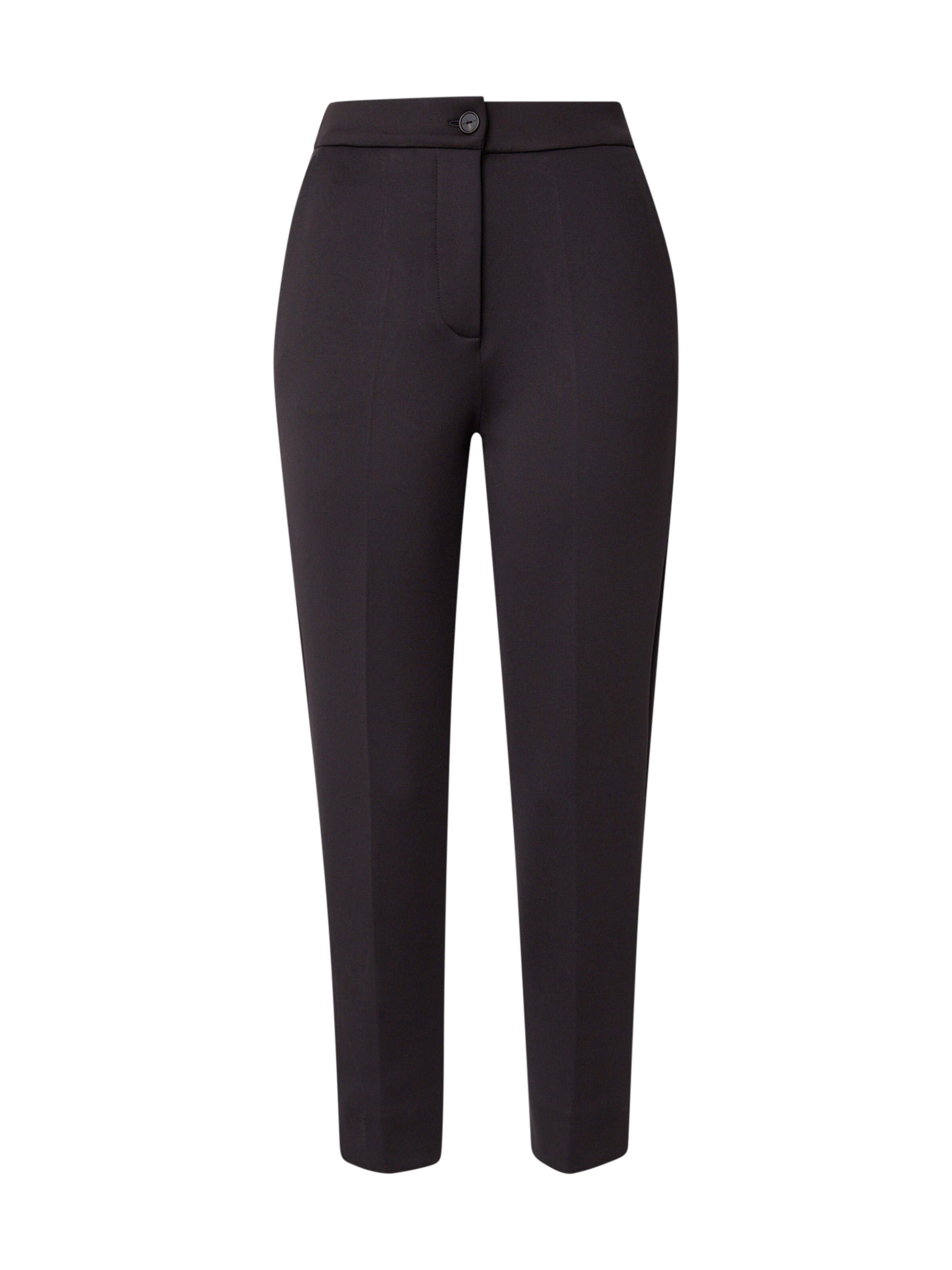 Tapered Pantaloni con piega frontale 'Feroce' di MM by Max Mara in nero: frontale
