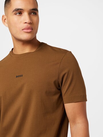 BOSS T-Shirt 'Chup' in Braun
