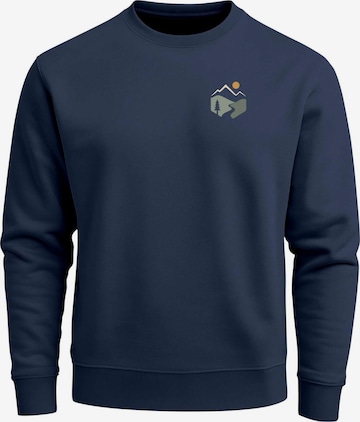 Neverless Sweatshirt 'Mountain Trail' in Blau: Vorderseite