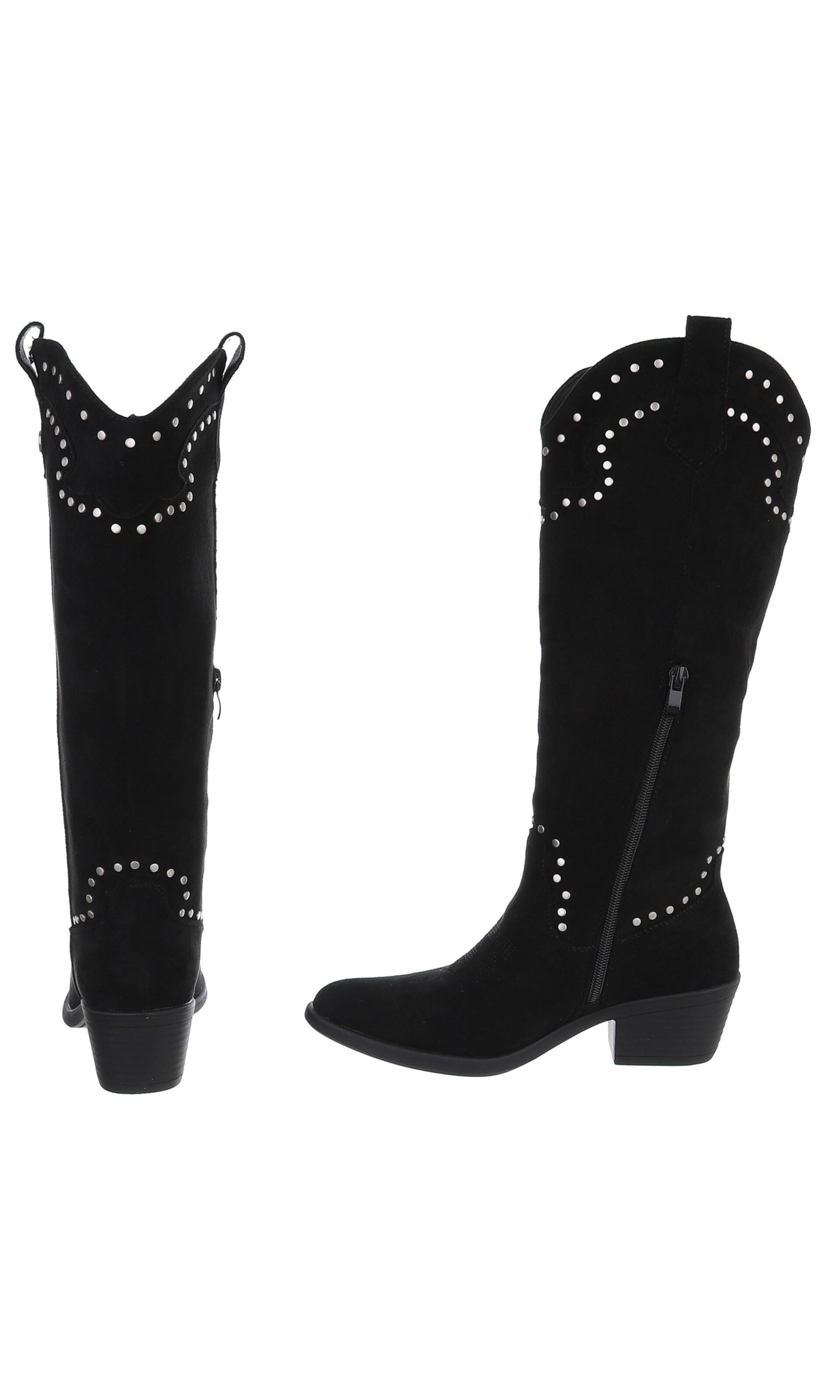 Ital-Design Cowboy Boots in Black