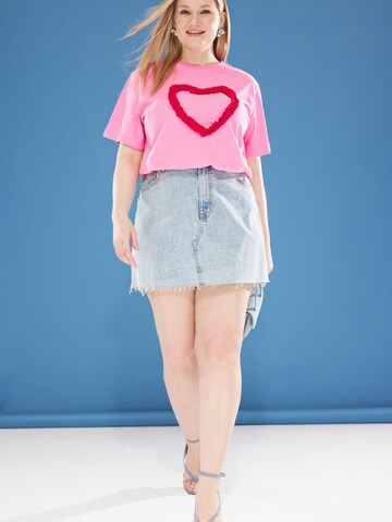 T-shirt Trendyol Curve en rose