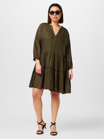 ABOUT YOU Curvy Φόρεμα 'Isabell Dress' σε πράσινο