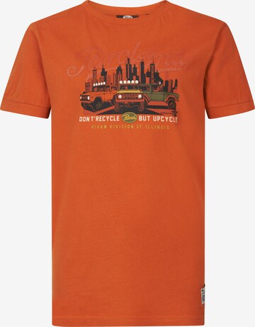 Petrol Industries Shirt 'Wheeling' in Oranje: voorkant