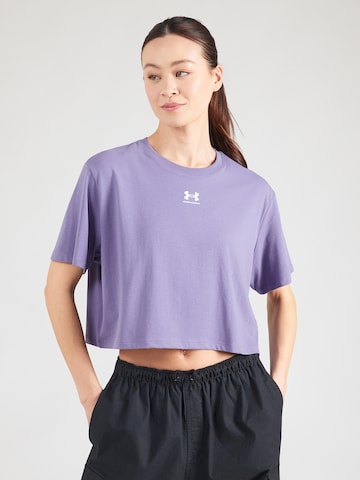 UNDER ARMOUR - Camiseta funcional 'Rival' en lila: frente