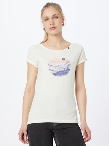Ragwear T-Shirt 'FLORAH' in Weiß: predná strana
