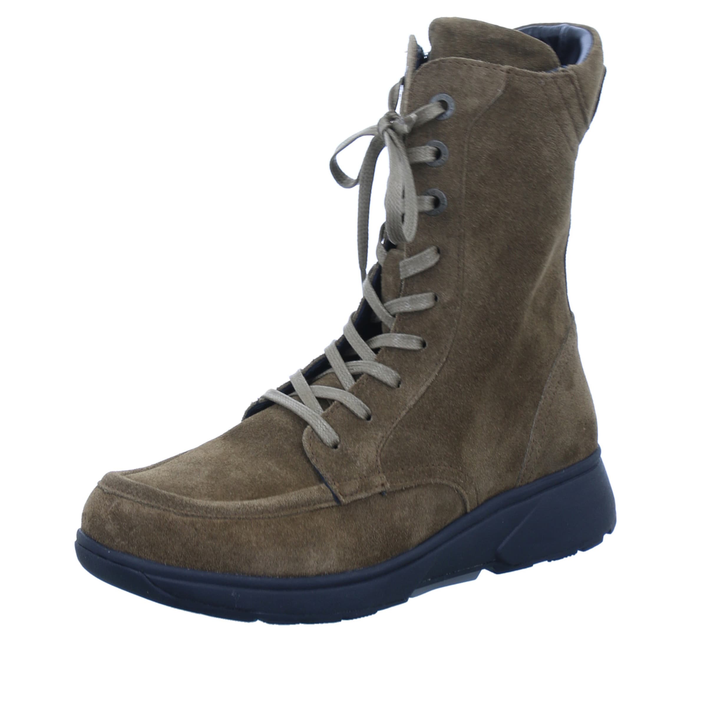 Xsensible Lace-Up Ankle Boots in Brown: front