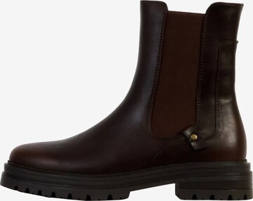 The Divine Factory Ankle Boots 'Stiefeletten mit Reißverschluss' in Braun: Vorderseite