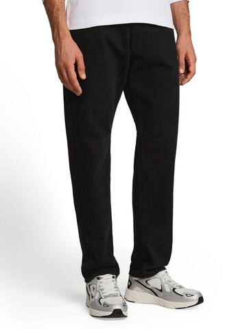 TOM TAILOR DENIMregular Traperice 'Waylen' - crna boja: prednji dio