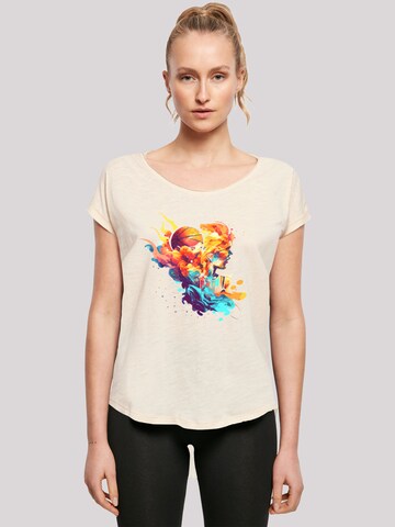 T-shirt 'Basketball Sports Collection - Abstract player' F4NT4STIC en beige : devant