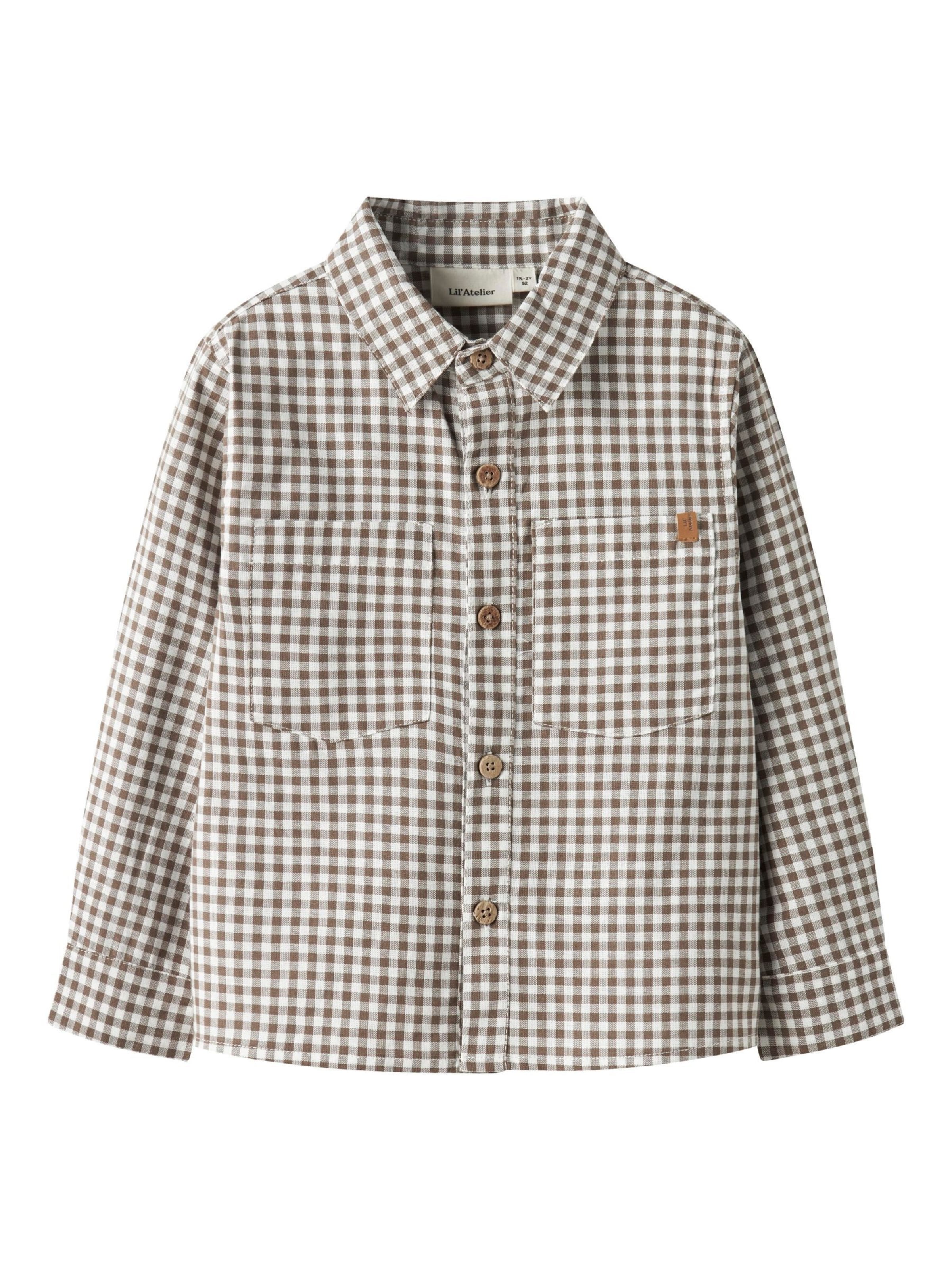 Lil'Atelier - Ajuste regular Camisa en marrón: frente