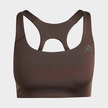 ADIDAS PERFORMANCE Bustier Sport-BH 'Optime' in Braun