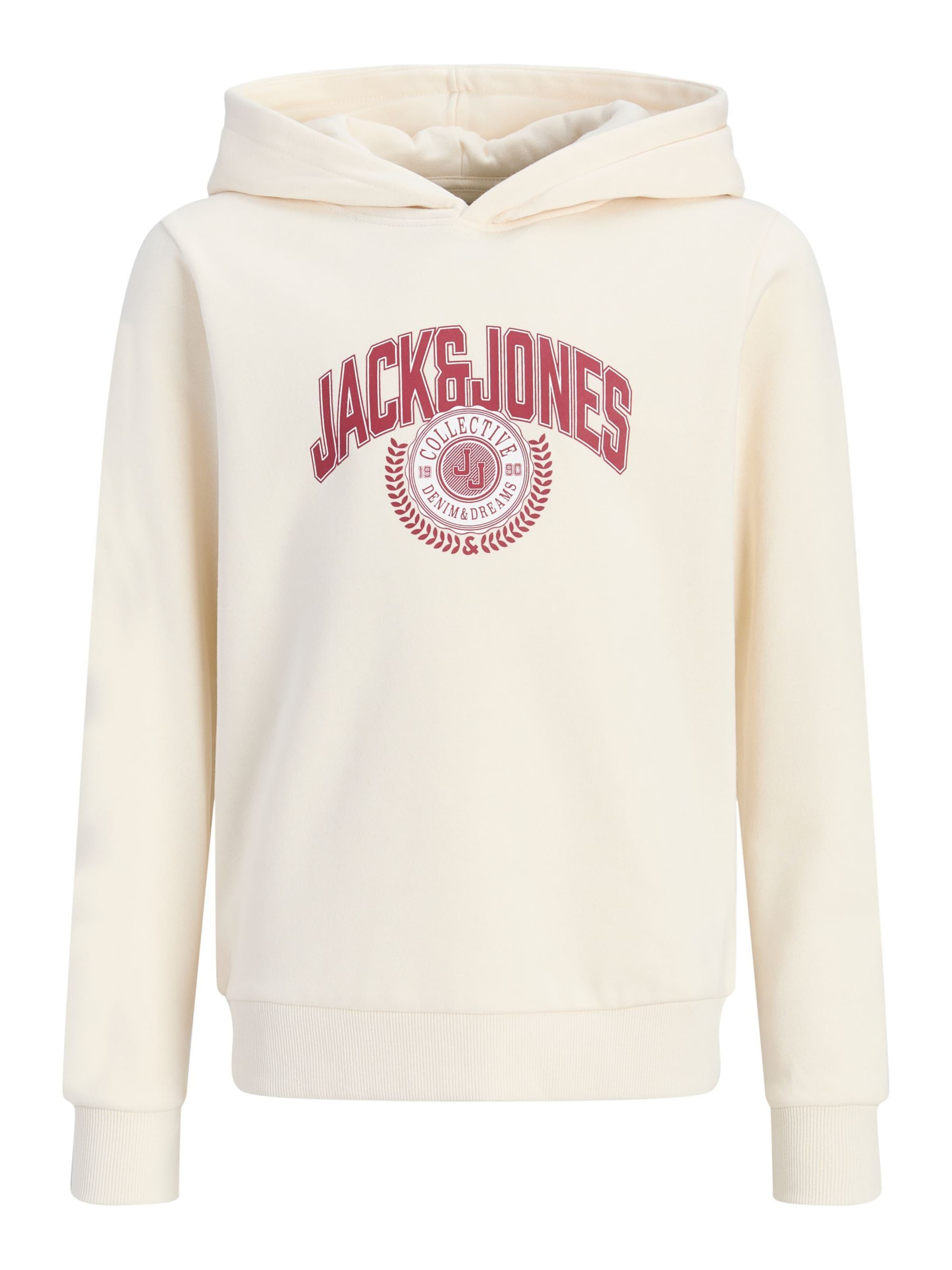 Jack & Jones Junior Sweatshirt in 152 in dunkelpink / wollweiß, Produktansicht