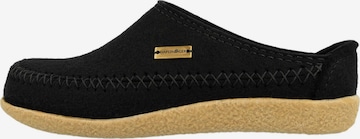 HAFLINGER Hausschuh 'Blizzard Credo' in Schwarz: Vorderseite