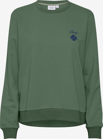 SAINT TROPEZ Sweatshirt 'Arial' in Groen: voorkant