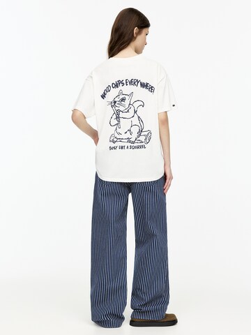 T-shirt 'ARDILLA' Pull&Bear en blanc : devant