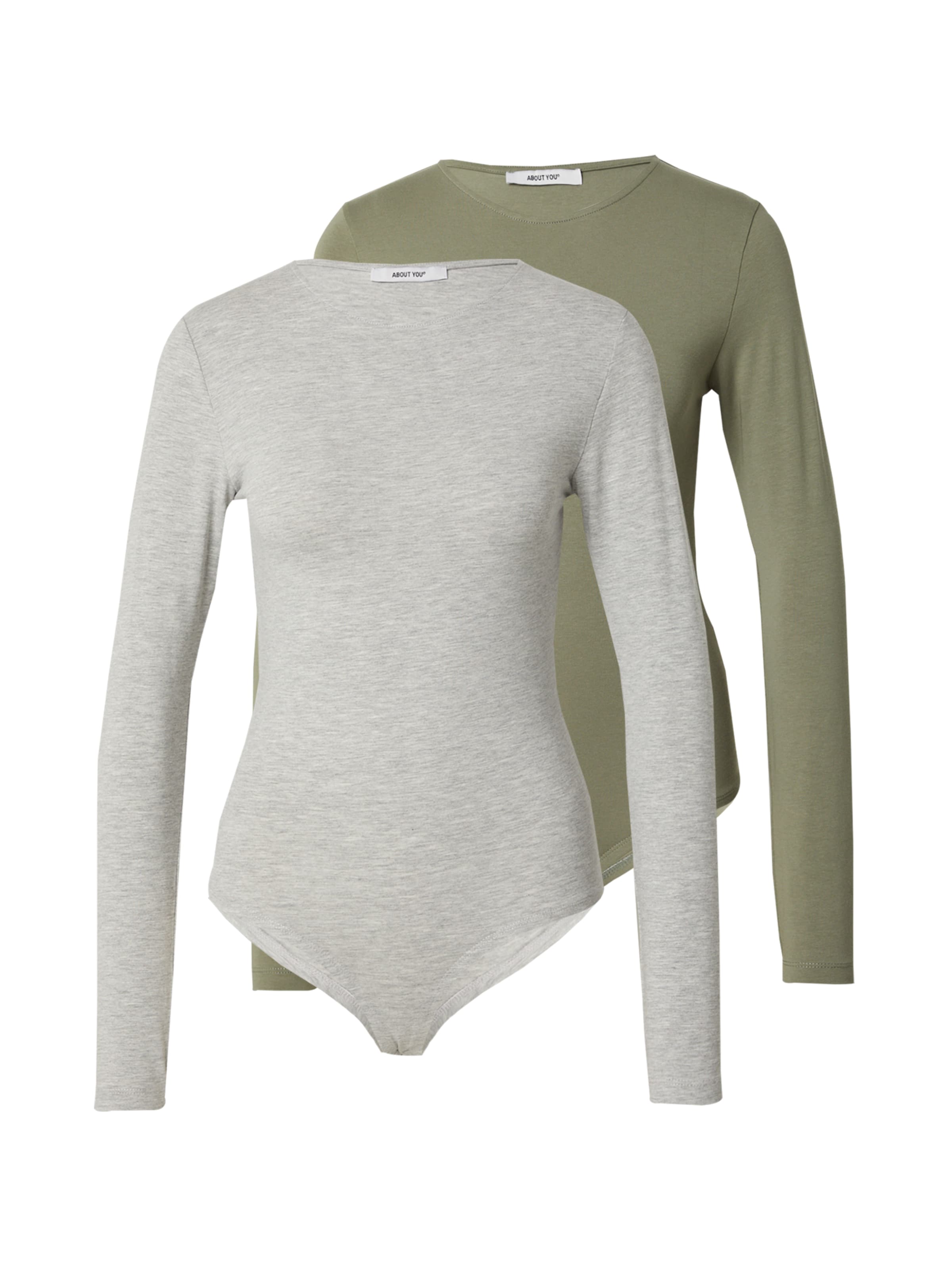 ABOUT YOU Bodys 'Lulu' in Grau: Vorderseite