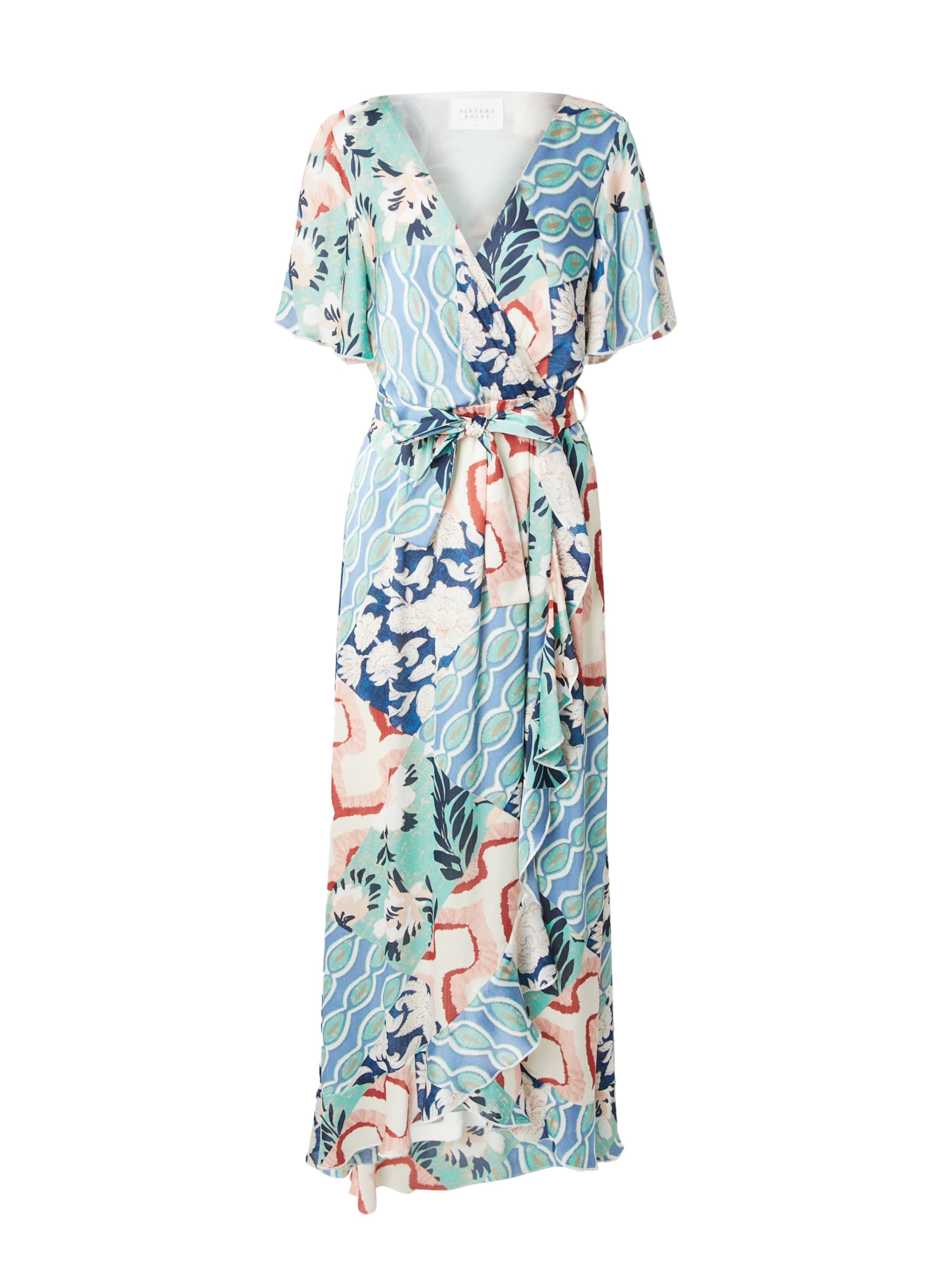 SISTERS POINT Dress 'GUSH' in Turquoise / Sky blue / Red / White, Item view