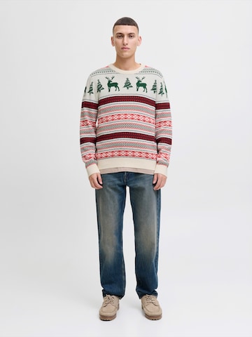 JACK & JONES Tröja 'JJXMAS NOEL' i grön