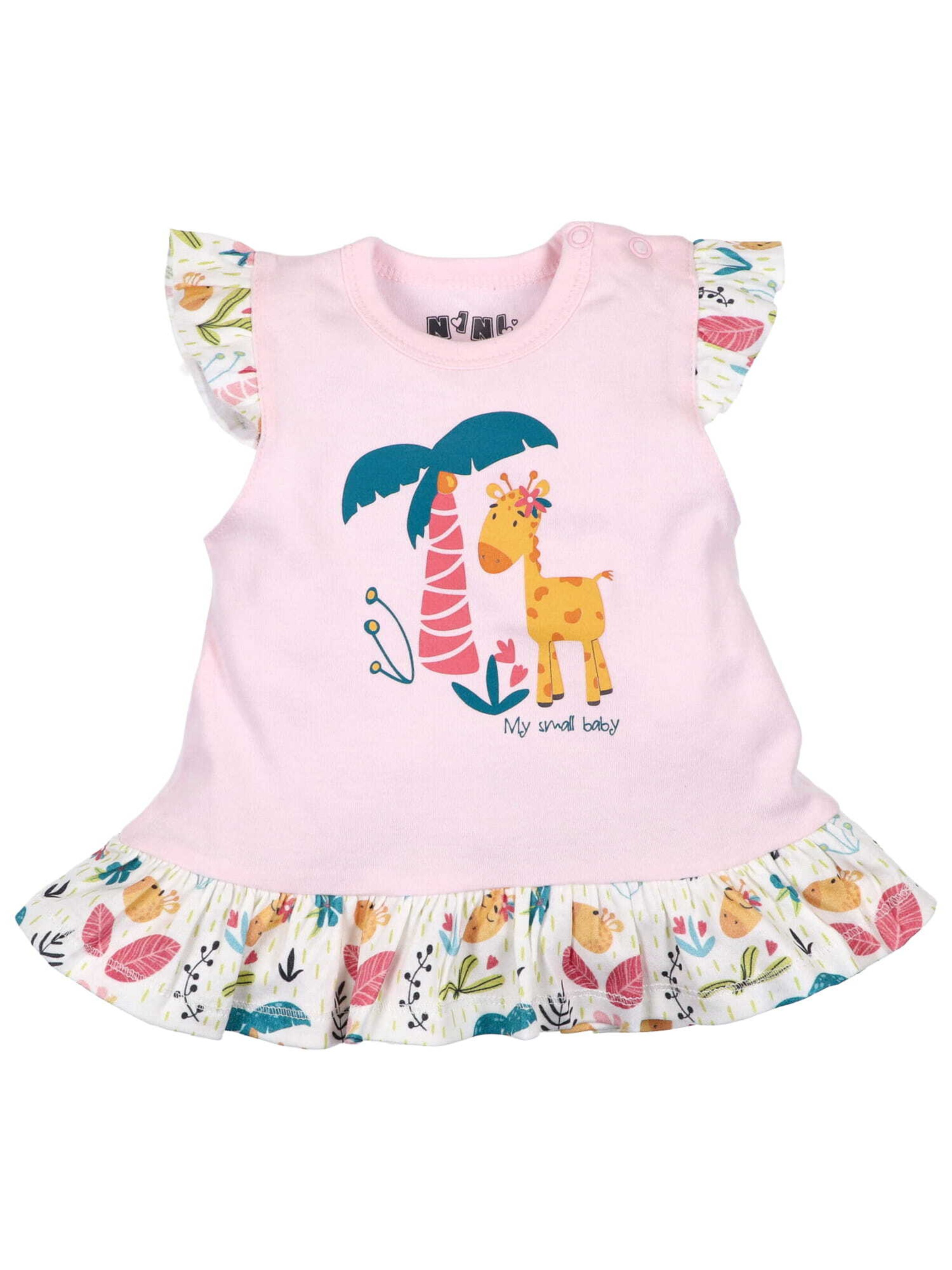 T-Shirt 'Giraffe' NINI en rose : devant