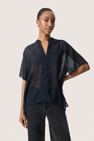 SOAKED IN LUXURY Blouse 'SLCammelie Amily' in Blauw: voorkant