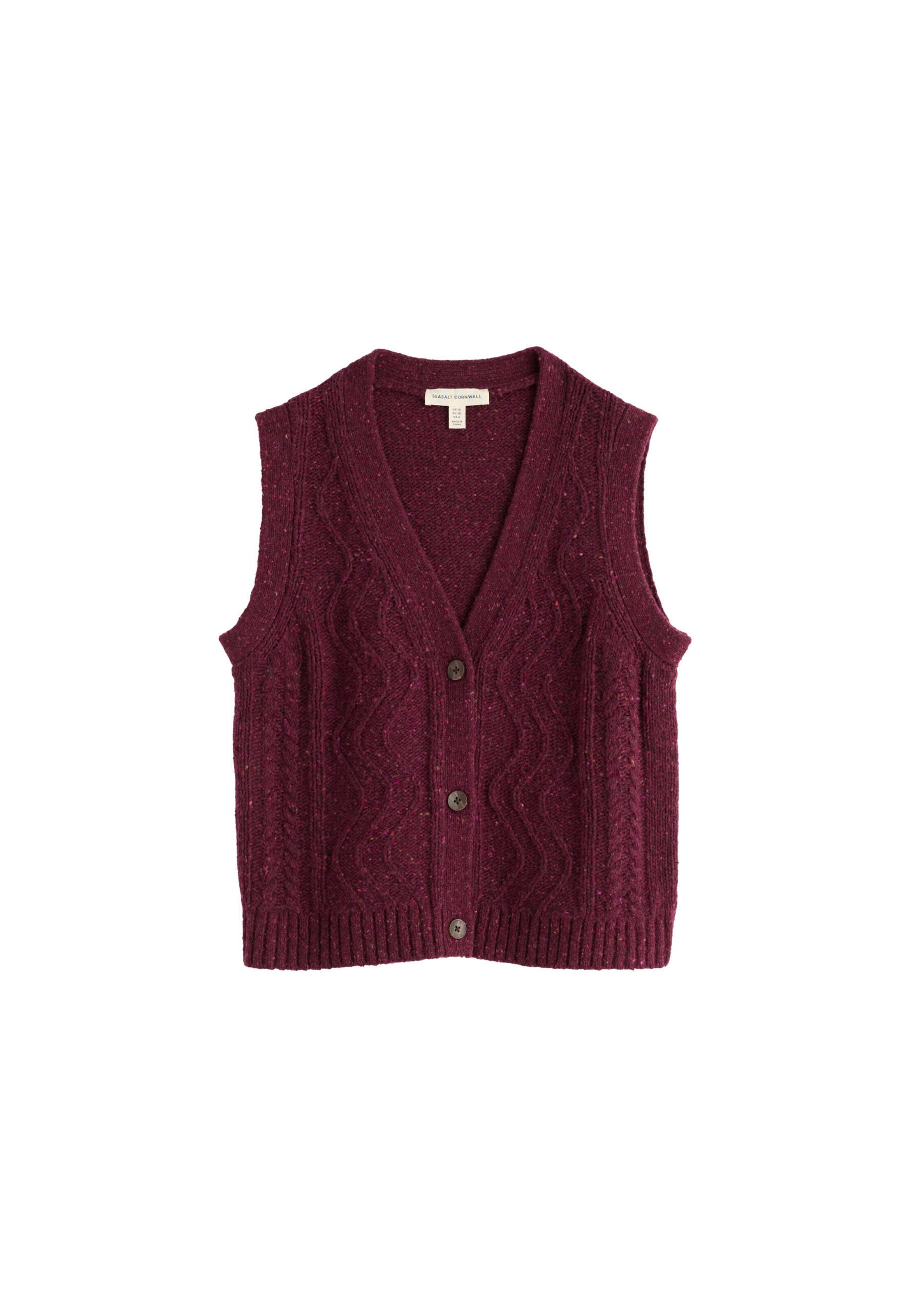 Cardigan 'Pendouer' Seasalt Cornwall en violet : devant