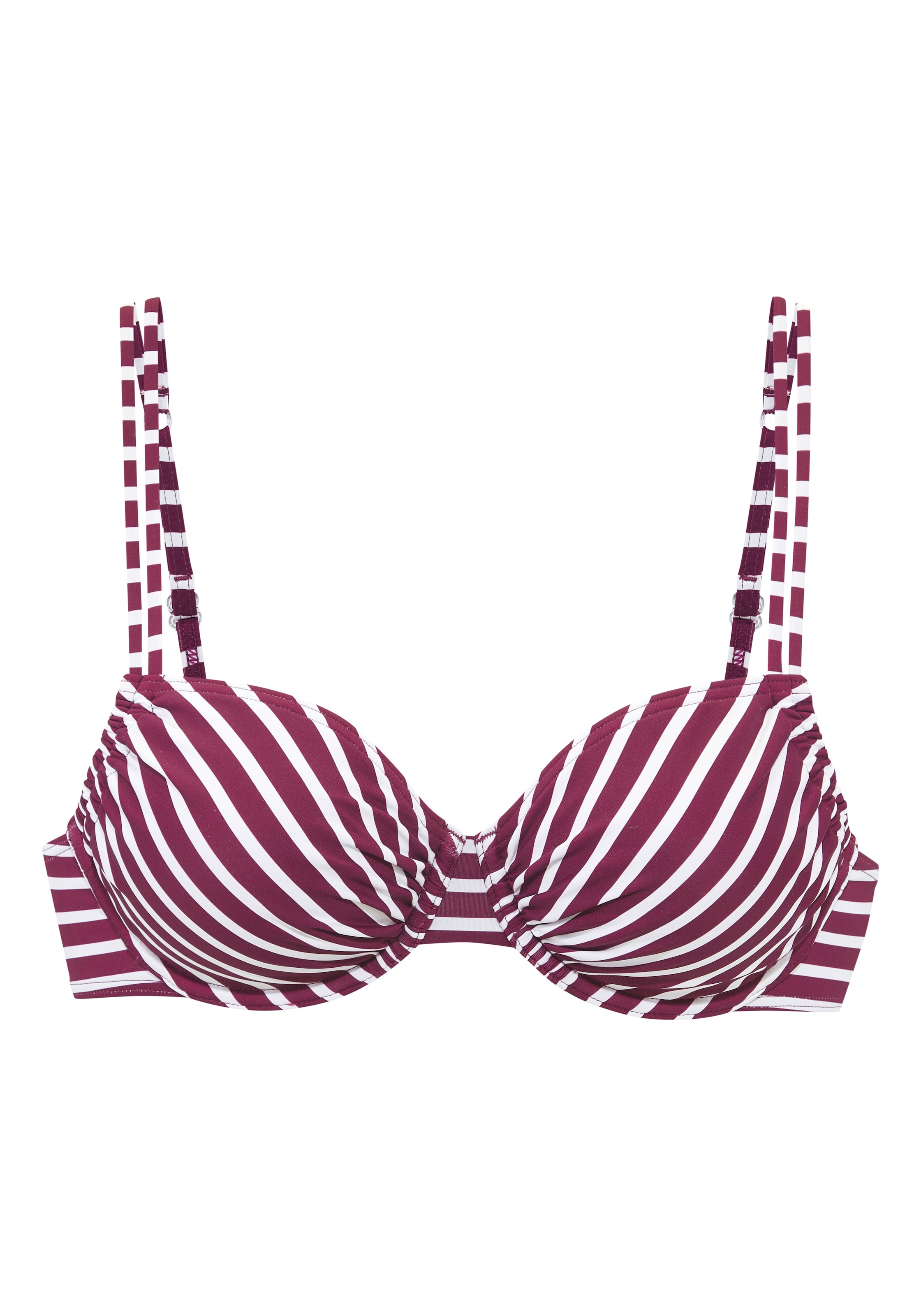 VENICE BEACH Balconette Bikini Top in Red: front