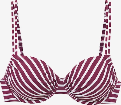 VENICE BEACH Bikinitoppi koossa 75/C värissä merlot / valkoinen, Tuotenäkymä