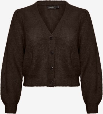 Cardigan SOAKED IN LUXURY en marron : devant