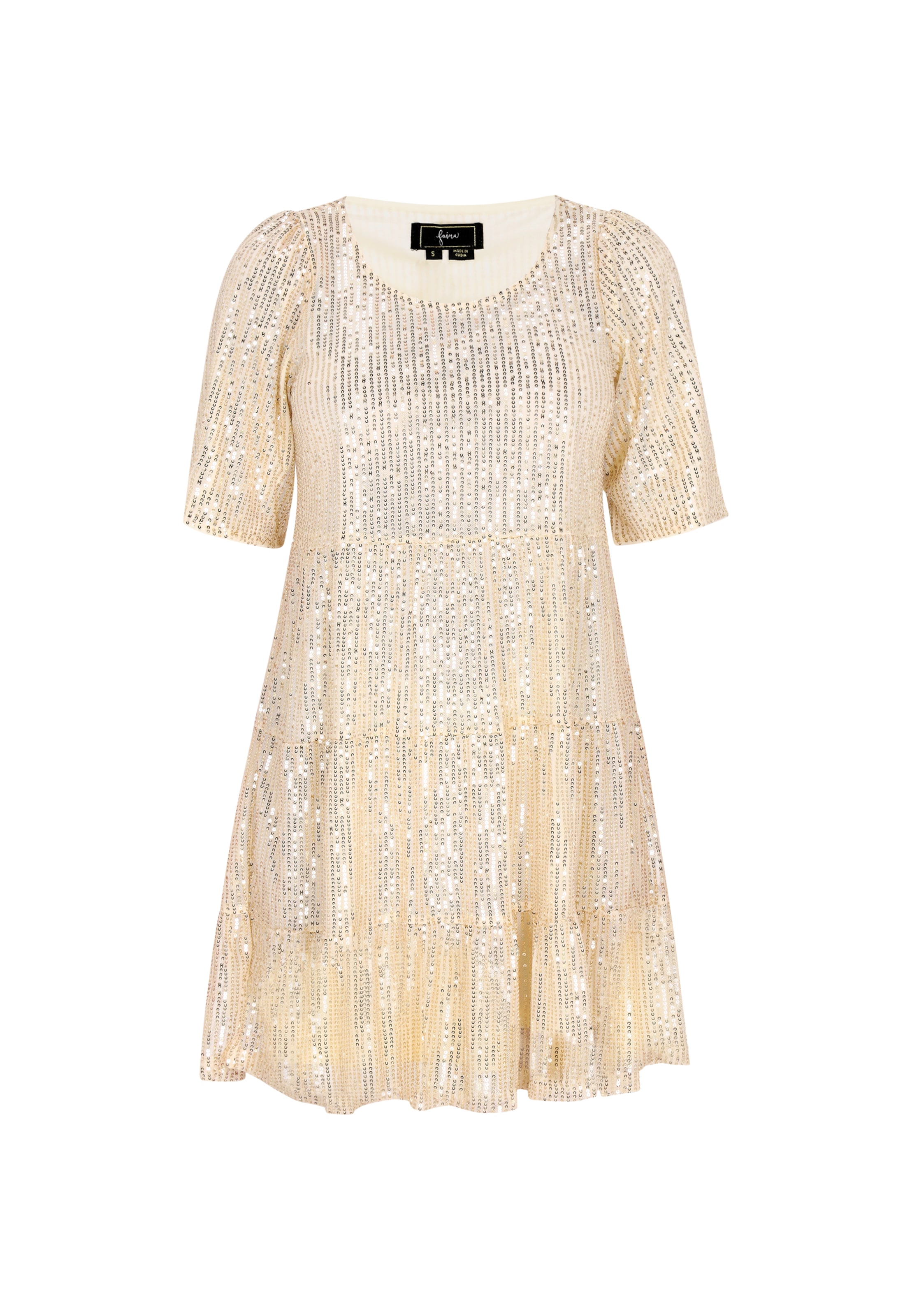 faina Cocktailmekko värissä kulta: etupuoli