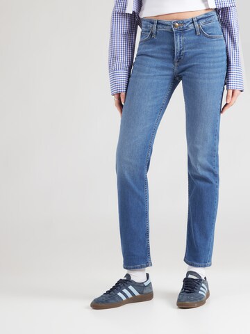 mėlyna Lee Prigludęs Džinsai 'ELLY': priekis