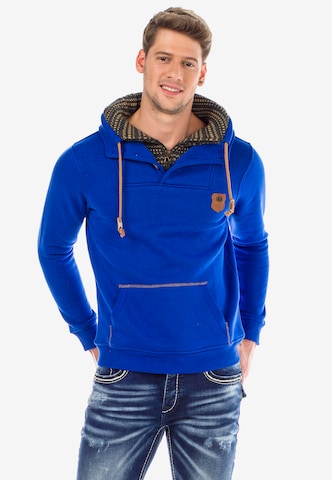 CIPO & BAXX Sweatshirt 'Fusion' in Blauw: voorkant